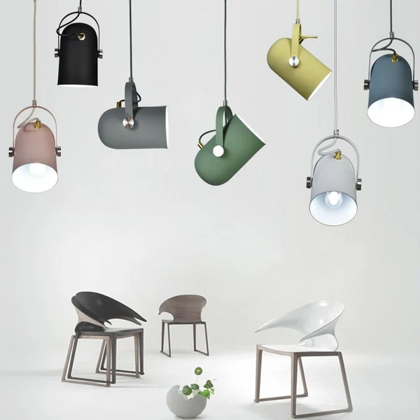 NordWink: Lampada a sospensione in alluminio nordico con forma a goccia angolare – per soggiorno e caffè