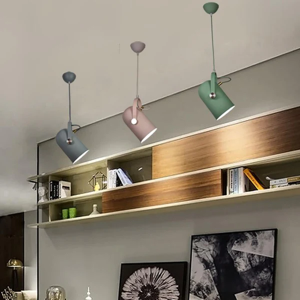 NordWink: Lampada a sospensione in alluminio nordico con forma a goccia angolare – per soggiorno e caffè