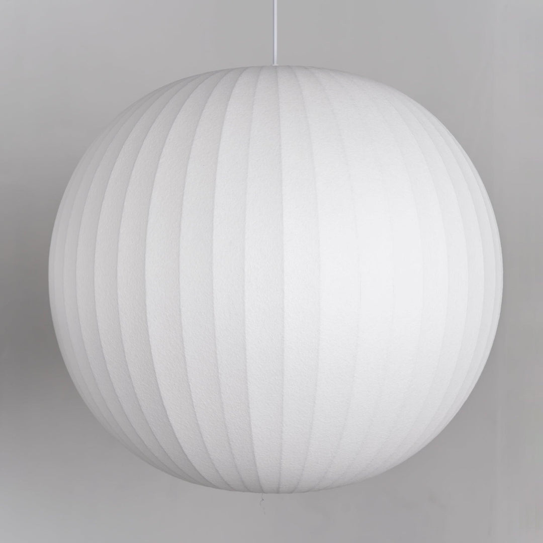 Nordelune: Lampada a sospensione con dettaglio in legno semilucido e paralume in tessuto bianco – per cucina e area colazione