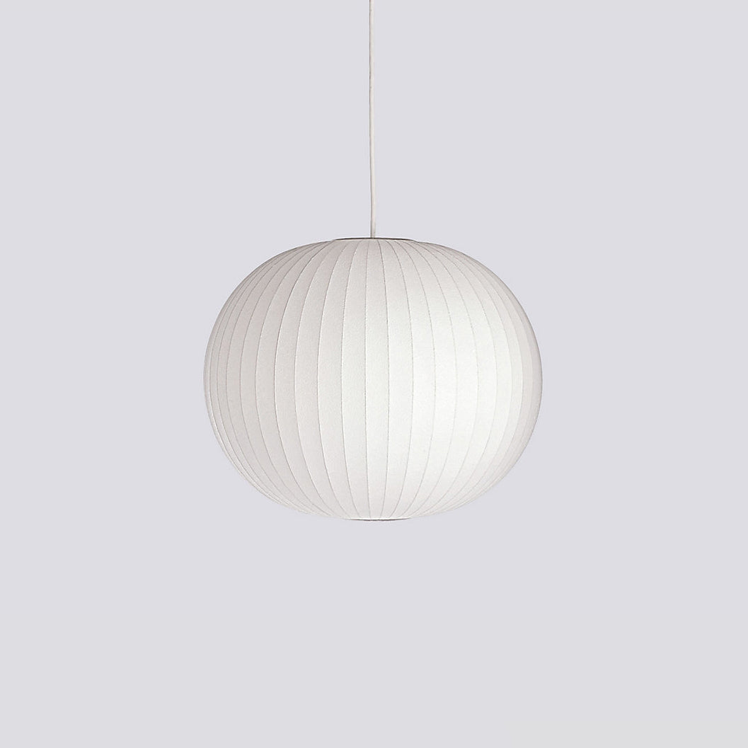 Nordelune: Lampada a sospensione con dettaglio in legno semilucido e paralume in tessuto bianco – per cucina e area colazione
