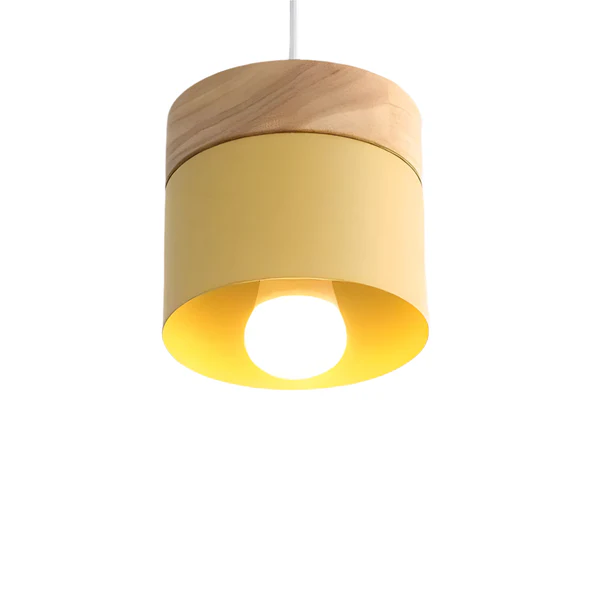 NordiLicht: Lampada a sospensione in legno e metallo – Luce di design colorata per camere dei bambini e angoli lettura