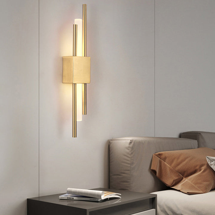 NordicGlanz: Applique LED nera moderna – design lussuoso con oro per soggiorno e sala da pranzo