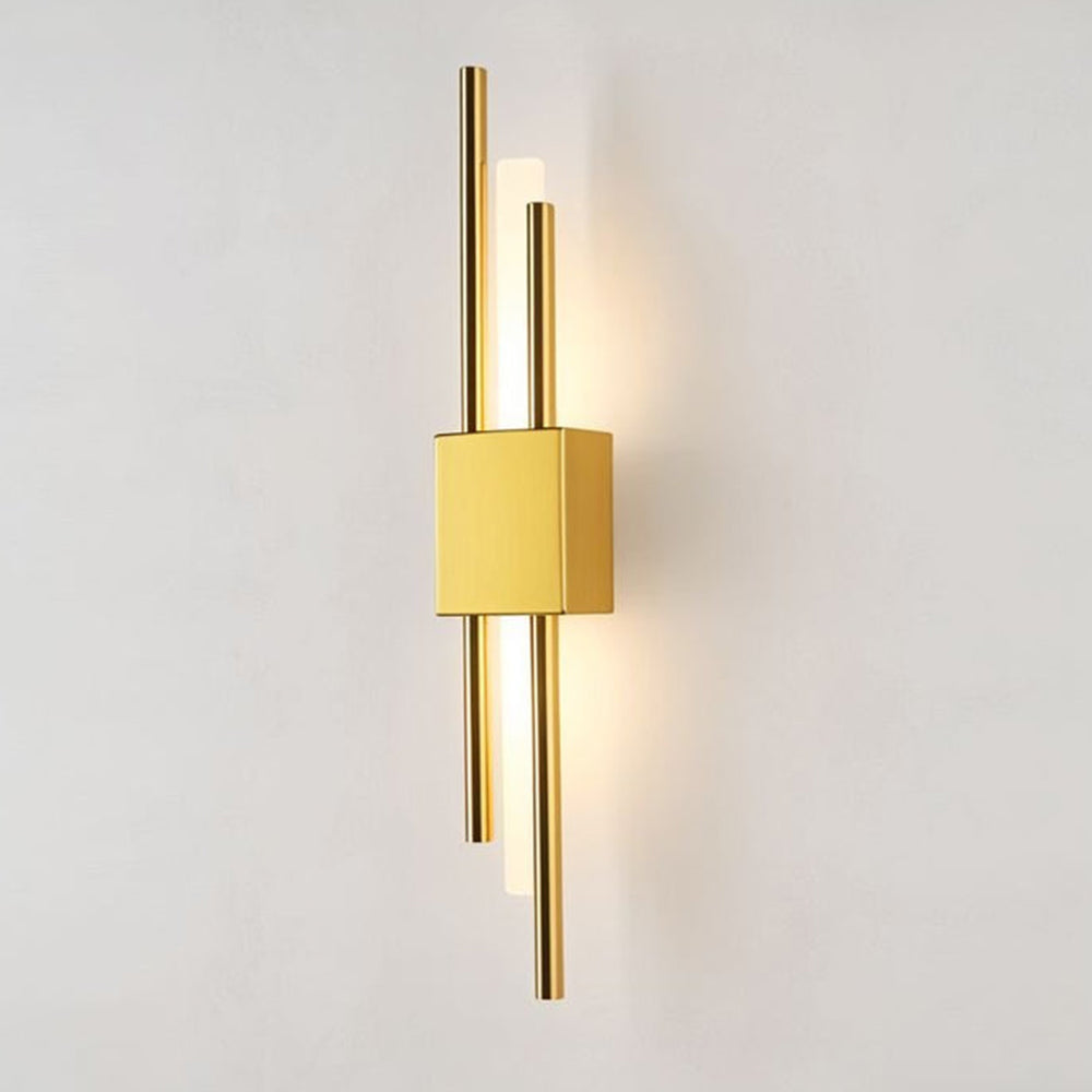 NordicGlanz: Applique LED nera moderna – design lussuoso con oro per soggiorno e sala da pranzo