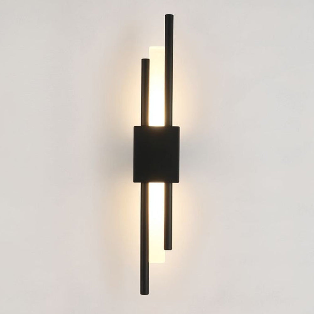NordicGlanz: Applique LED nera moderna – design lussuoso con oro per soggiorno e sala da pranzo