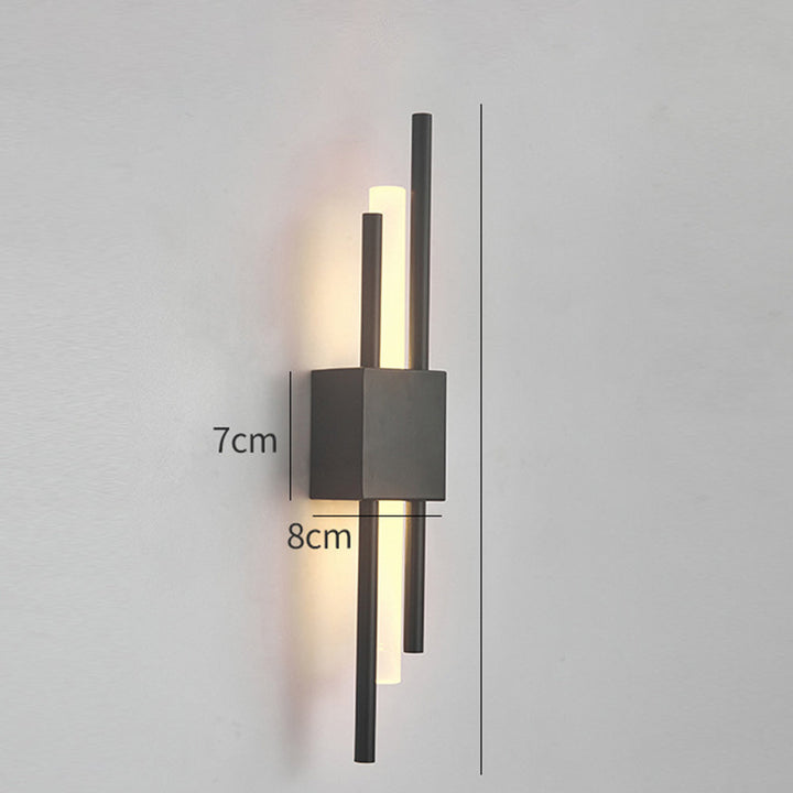 NordicGlanz: Applique LED nera moderna – design lussuoso con oro per soggiorno e sala da pranzo