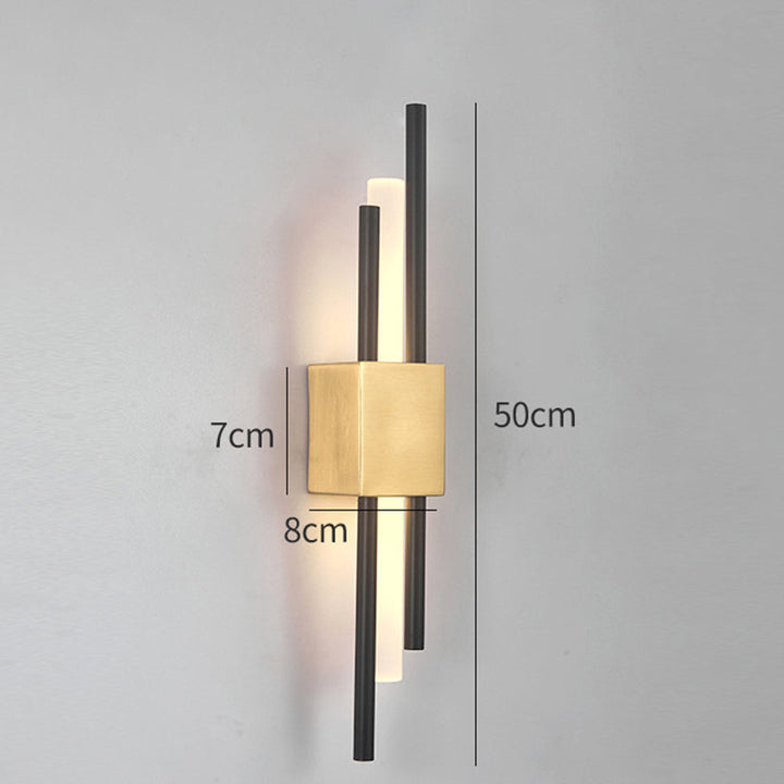 NordicGlanz: Applique LED nera moderna – design lussuoso con oro per soggiorno e sala da pranzo
