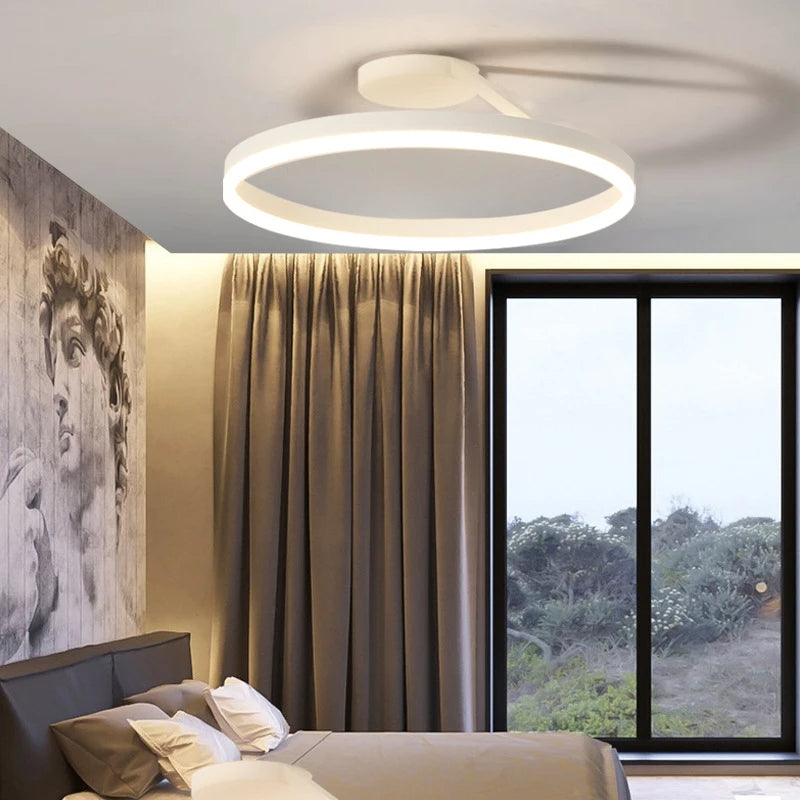 NordicLicht: Lampada da soffitto LED in metallo moderna e minimalista – elegante e luminosa per il soggiorno