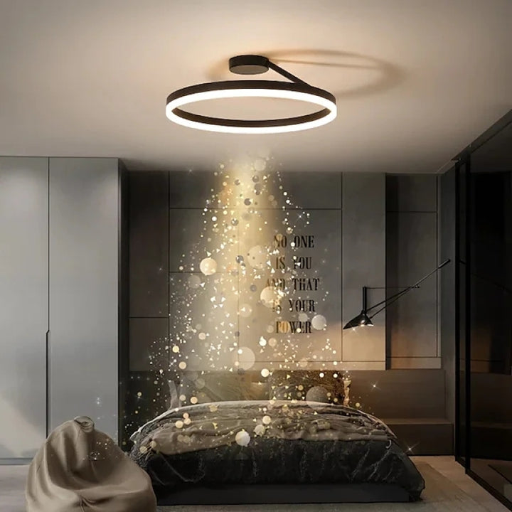 NordicLicht: Lampada da soffitto LED in metallo moderna e minimalista – elegante e luminosa per il soggiorno