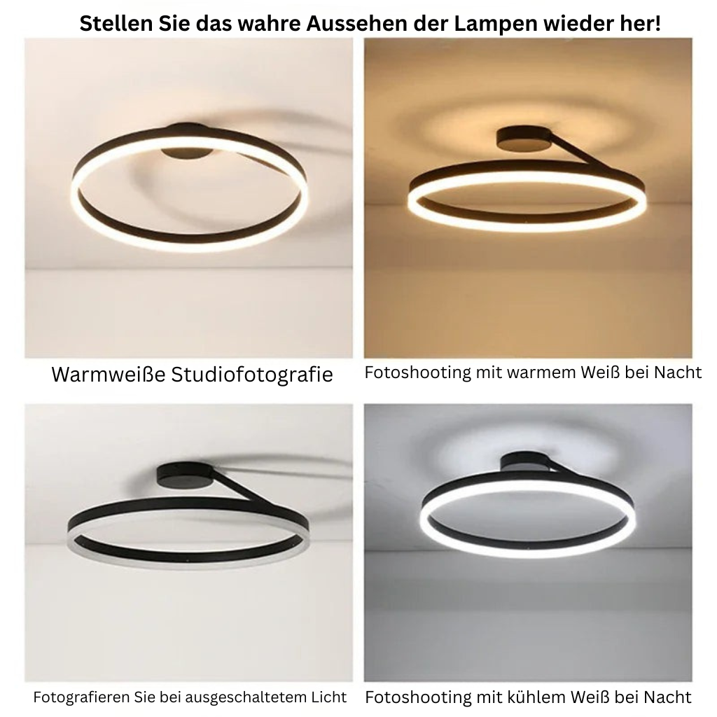 NordicLicht: Lampada da soffitto LED in metallo moderna e minimalista – elegante e luminosa per il soggiorno