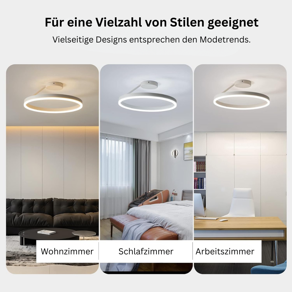 NordicLicht: Lampada da soffitto LED in metallo moderna e minimalista – elegante e luminosa per il soggiorno