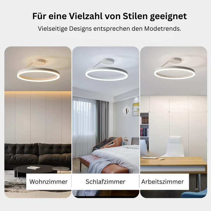 NordicLicht: Lampada da soffitto LED in metallo moderna e minimalista – elegante e luminosa per il soggiorno