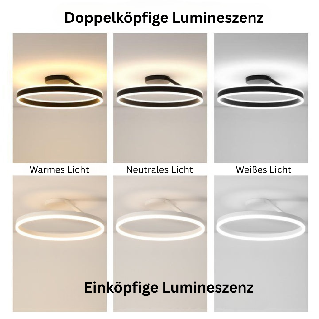 NordicLicht: Lampada da soffitto LED in metallo moderna e minimalista – elegante e luminosa per il soggiorno