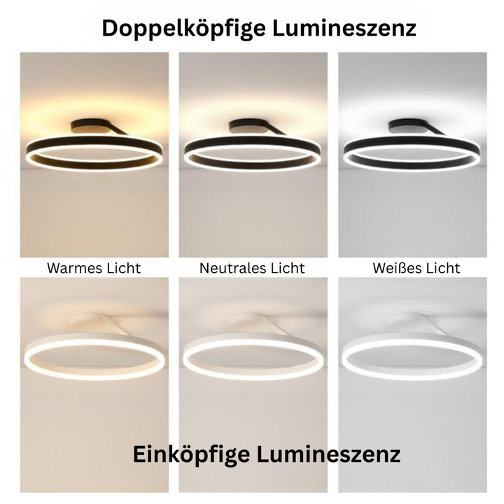 NordicLicht: Lampada da soffitto LED in metallo moderna e minimalista – elegante e luminosa per il soggiorno