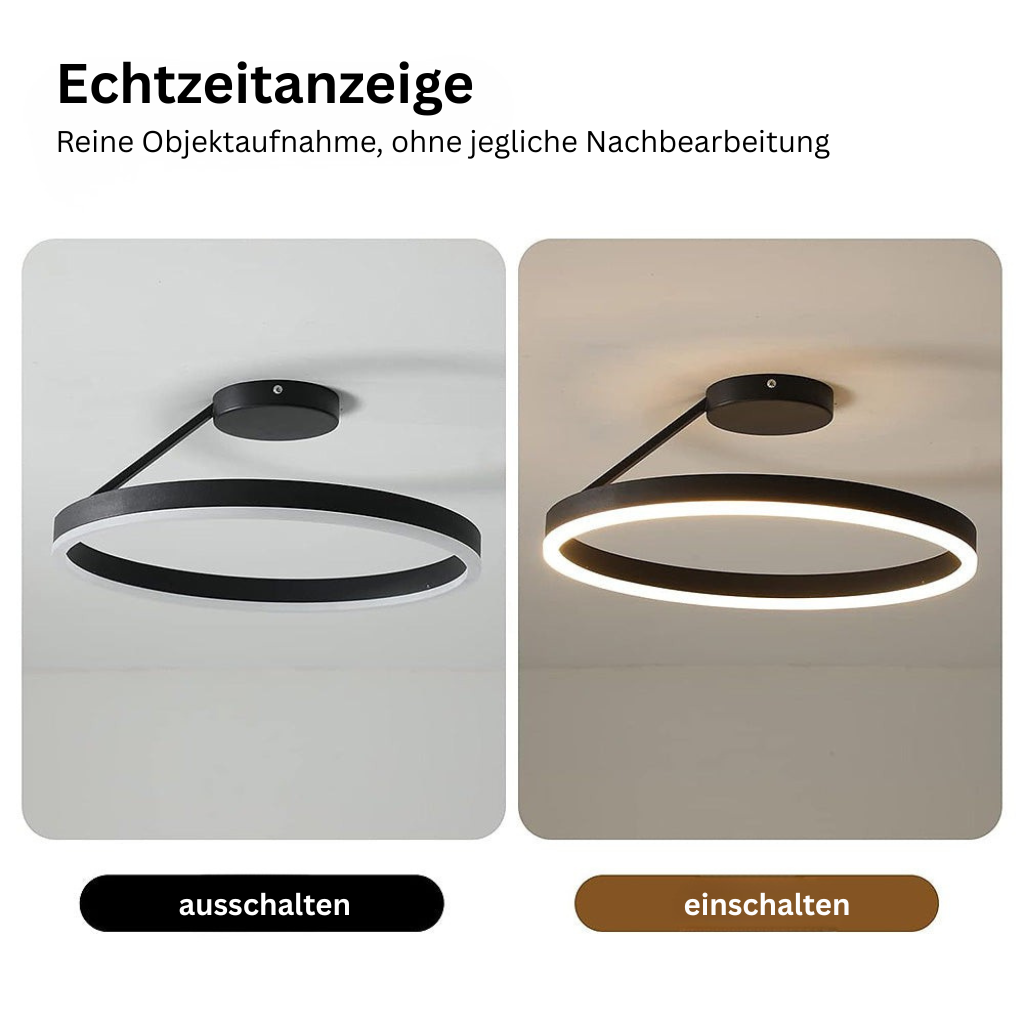 NordicLicht: Lampada da soffitto LED in metallo moderna e minimalista – elegante e luminosa per il soggiorno