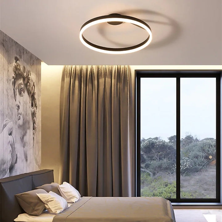 NordicLicht: Lampada da soffitto LED in metallo moderna e minimalista – elegante e luminosa per il soggiorno