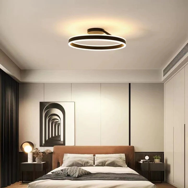 NordicLicht: Lampada da soffitto LED in metallo moderna e minimalista – elegante e luminosa per il soggiorno