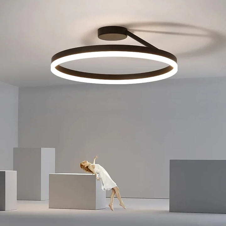 NordicLicht: Lampada da soffitto LED in metallo moderna e minimalista – elegante e luminosa per il soggiorno