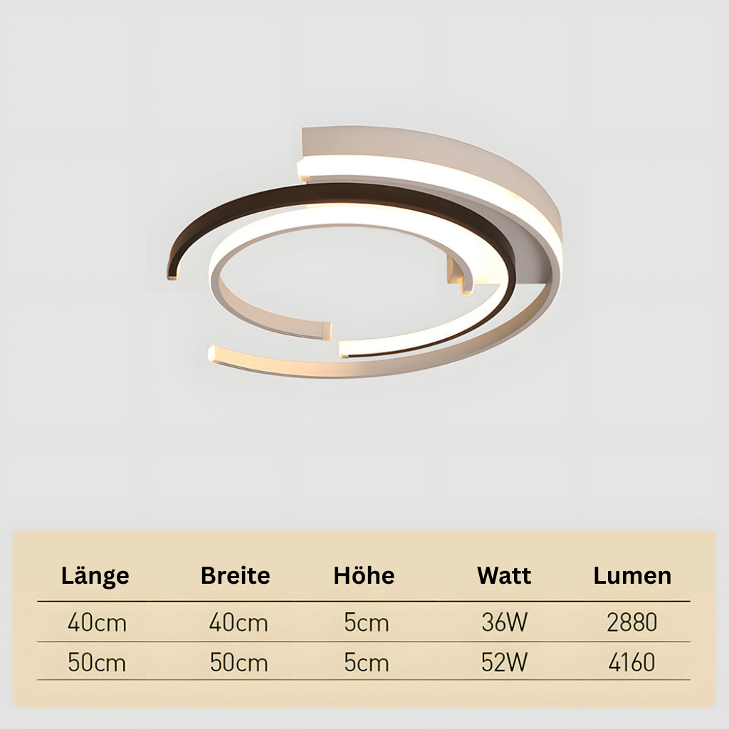 NordischHell: Lampada da soffitto LED moderna e piatta – elegante e funzionale per soggiorno e sala da pranzo