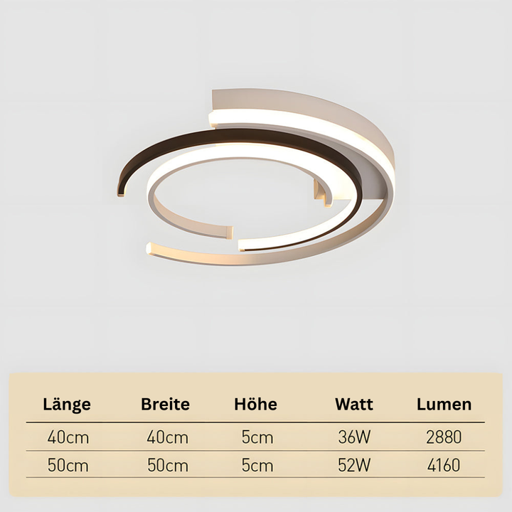 NordischHell: Lampada da soffitto LED moderna e piatta – elegante e funzionale per soggiorno e sala da pranzo
