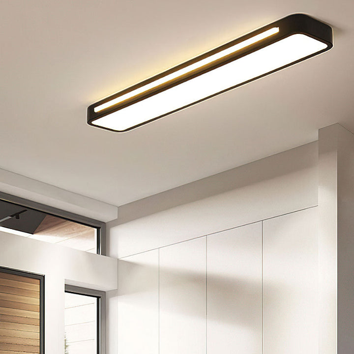 NordischeLinie: Lampada da soffitto LED lunga minimalista – moderna e stilosa per sala da pranzo e soggiorno