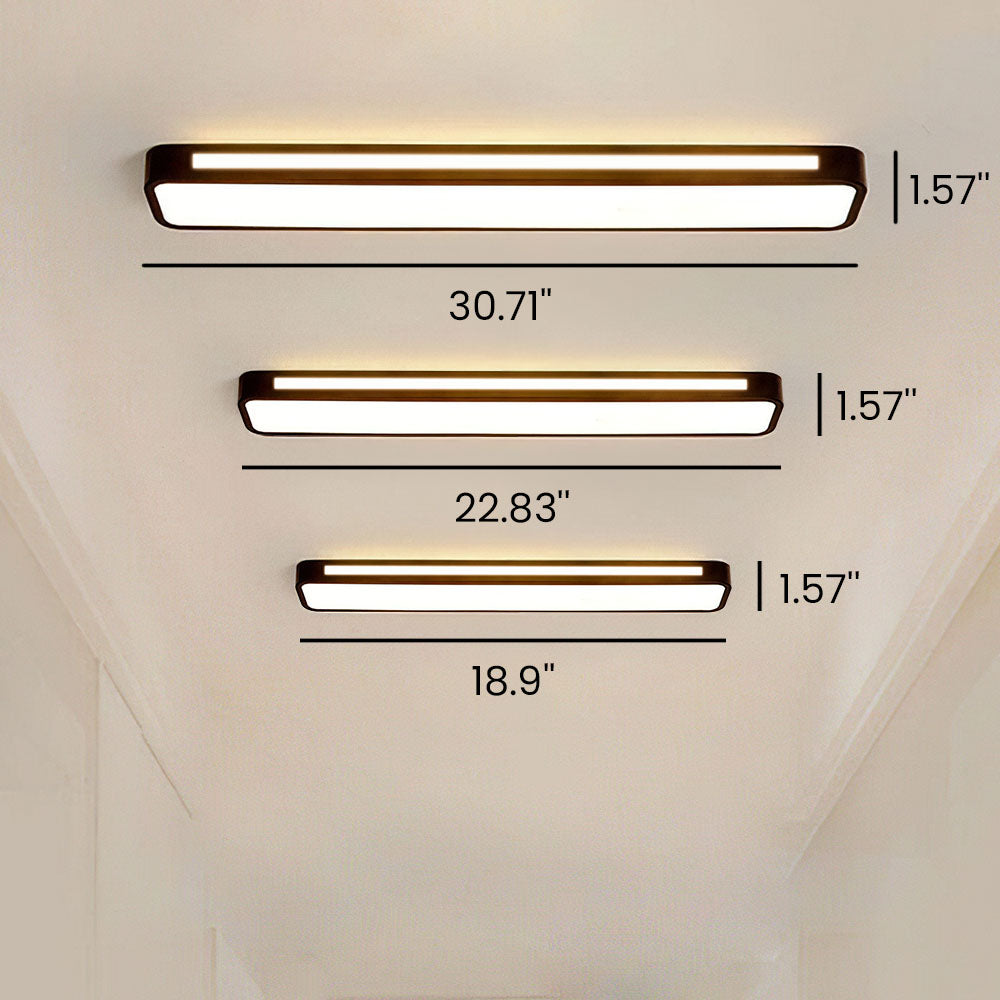 NordischeLinie: Lampada da soffitto LED lunga minimalista – moderna e stilosa per sala da pranzo e soggiorno