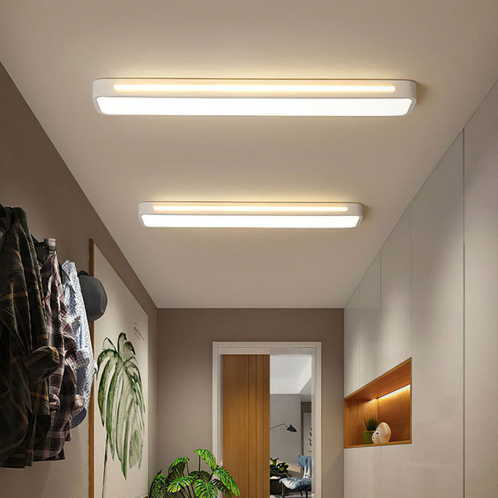 NordischeLinie: Lampada da soffitto LED lunga minimalista – moderna e stilosa per sala da pranzo e soggiorno