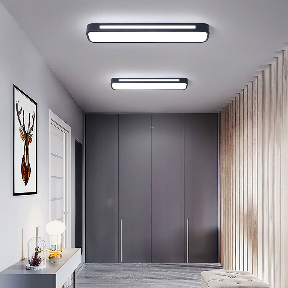 NordischeLinie: Lampada da soffitto LED lunga minimalista – moderna e stilosa per sala da pranzo e soggiorno