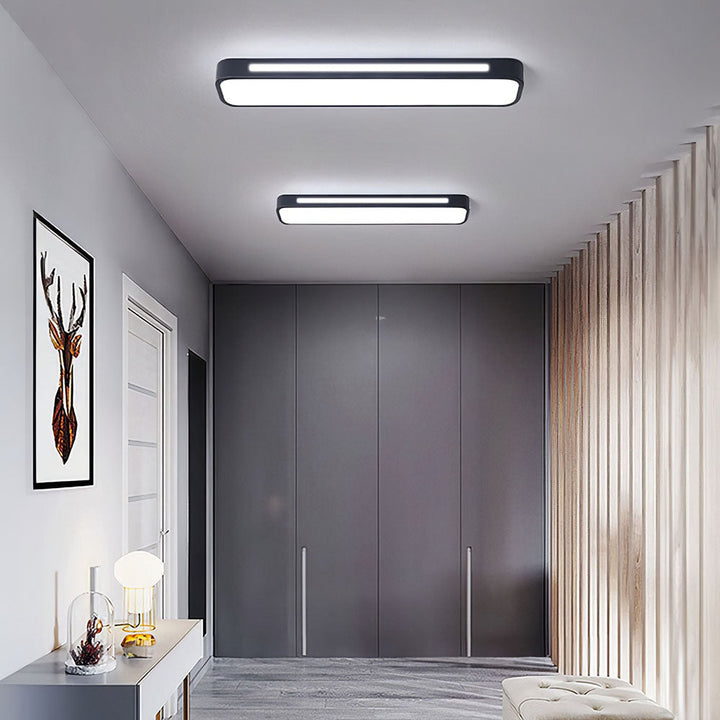 NordischeLinie: Lampada da soffitto LED lunga minimalista – moderna e stilosa per sala da pranzo e soggiorno