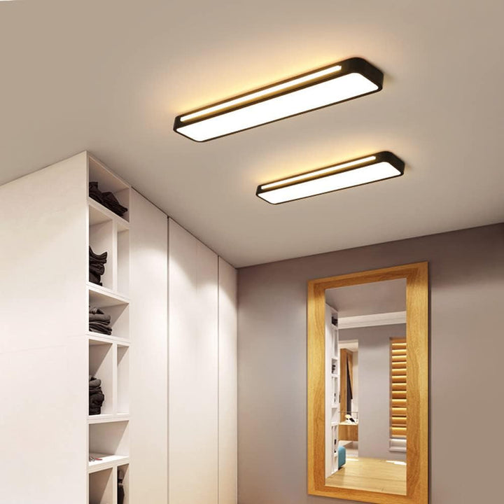 NordischeLinie: Lampada da soffitto LED lunga minimalista – moderna e stilosa per sala da pranzo e soggiorno
