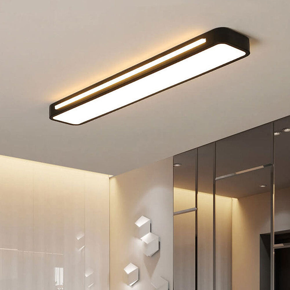 NordischeLinie: Lampada da soffitto LED lunga minimalista – moderna e stilosa per sala da pranzo e soggiorno