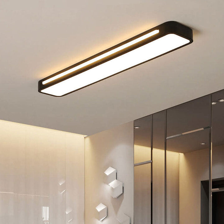 NordischeLinie: Lampada da soffitto LED lunga minimalista – moderna e stilosa per sala da pranzo e soggiorno