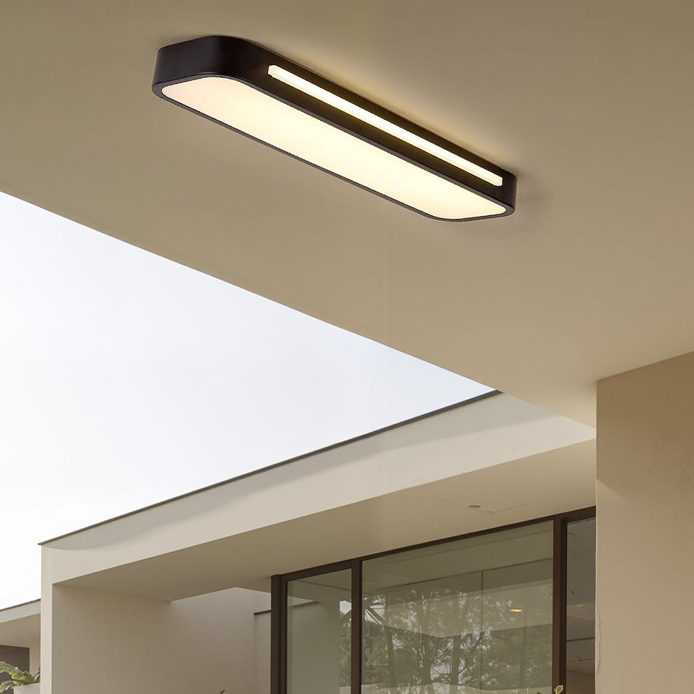 NordischeLinie: Lampada da soffitto LED lunga minimalista – moderna e stilosa per sala da pranzo e soggiorno
