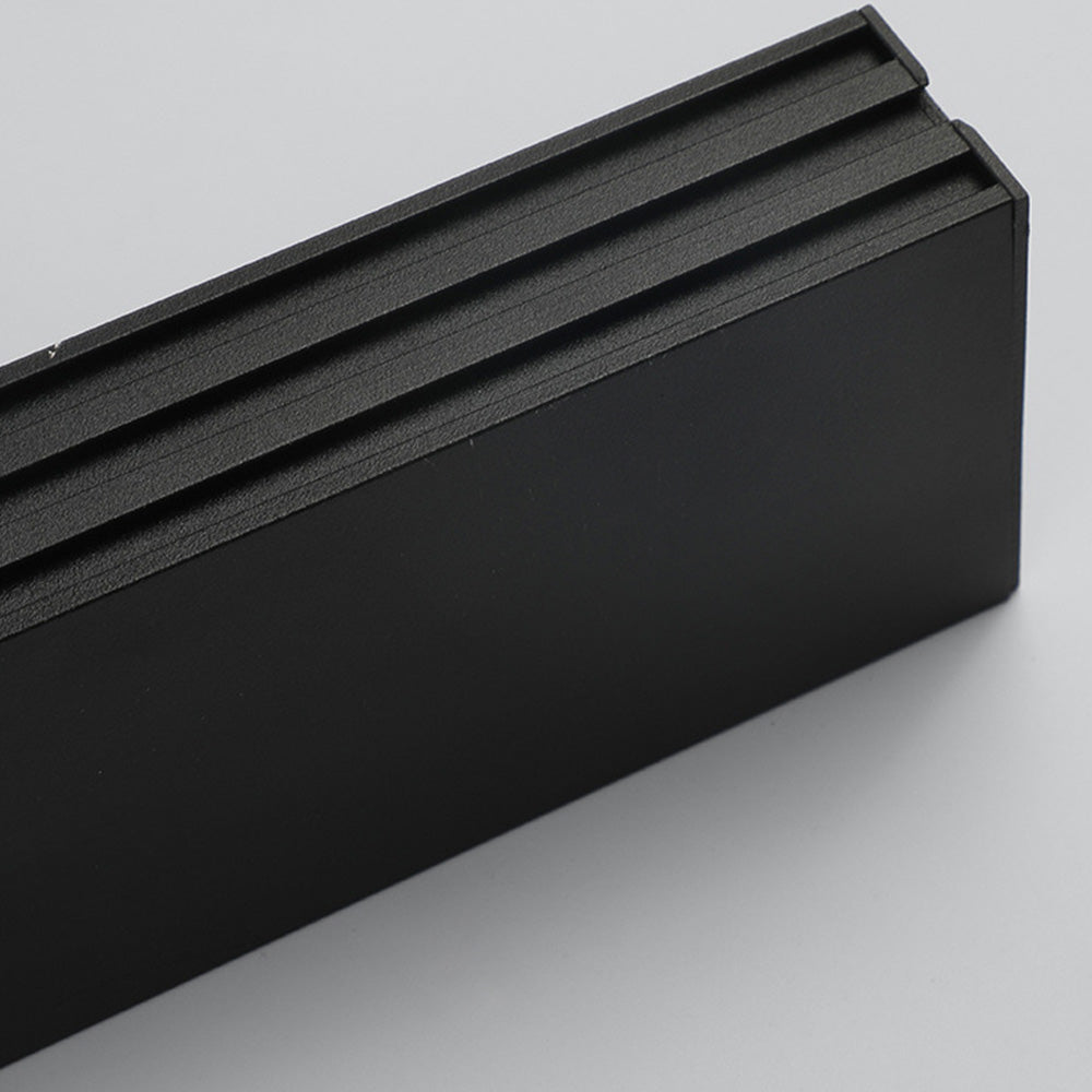 NordischerStrahl: Lampada da soffitto LED in alluminio nera allungata – moderna e funzionale per soggiorno e sala da pranzo