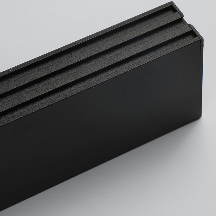 NordischerStrahl: Lampada da soffitto LED in alluminio nera allungata – moderna e funzionale per soggiorno e sala da pranzo