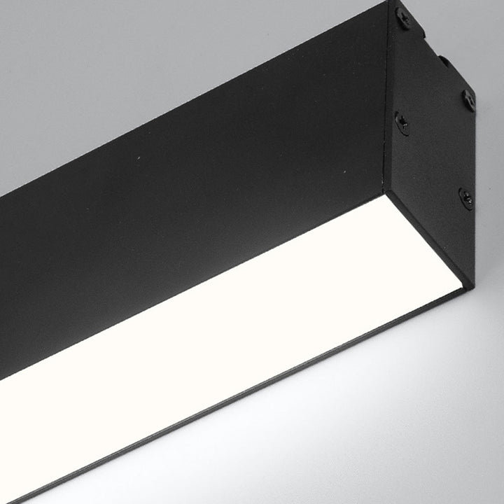 NordischerStrahl: Lampada da soffitto LED in alluminio nera allungata – moderna e funzionale per soggiorno e sala da pranzo