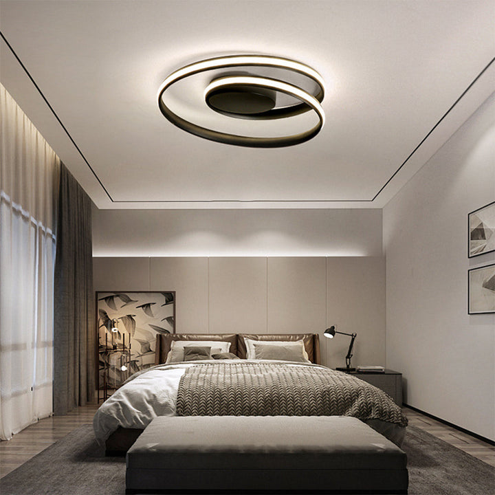 NordischesEisen: Lampada da soffitto LED minimalista in ferro moderna – elegante e funzionale per soggiorno e camera da letto