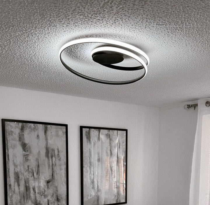 NordischesEisen: Lampada da soffitto LED minimalista in ferro moderna – elegante e funzionale per soggiorno e camera da letto