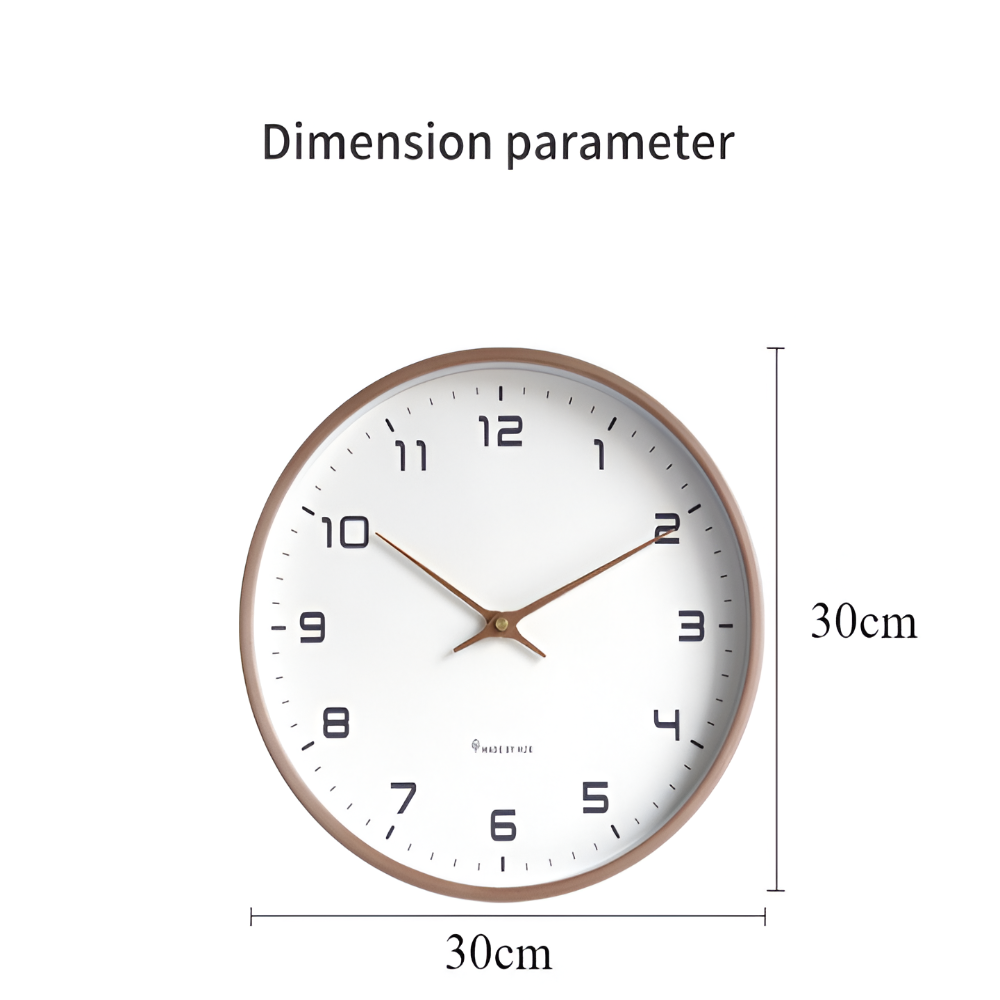 Norduhr: Orologio da parete rotondo in legno con movimento silenzioso e stile scandinavo – per ambienti moderni