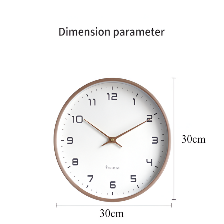 Norduhr: Orologio da parete rotondo in legno con movimento silenzioso e stile scandinavo – per ambienti moderni