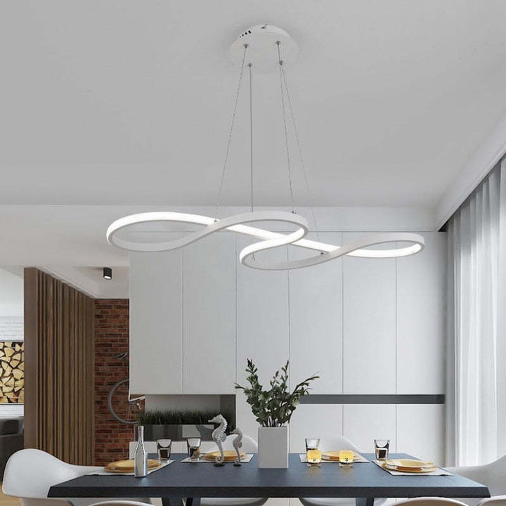 NotaLume: Lampada a sospensione LED in design di note musicali in acrilico e metallo – per soggiorno e studio