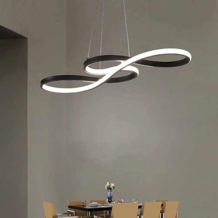 NotaLume: Lampada a sospensione LED in design di note musicali in acrilico e metallo – per soggiorno e studio