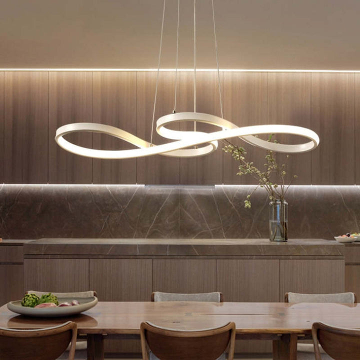 NotaLume: Lampada a sospensione LED in design di note musicali in acrilico e metallo – per soggiorno e studio