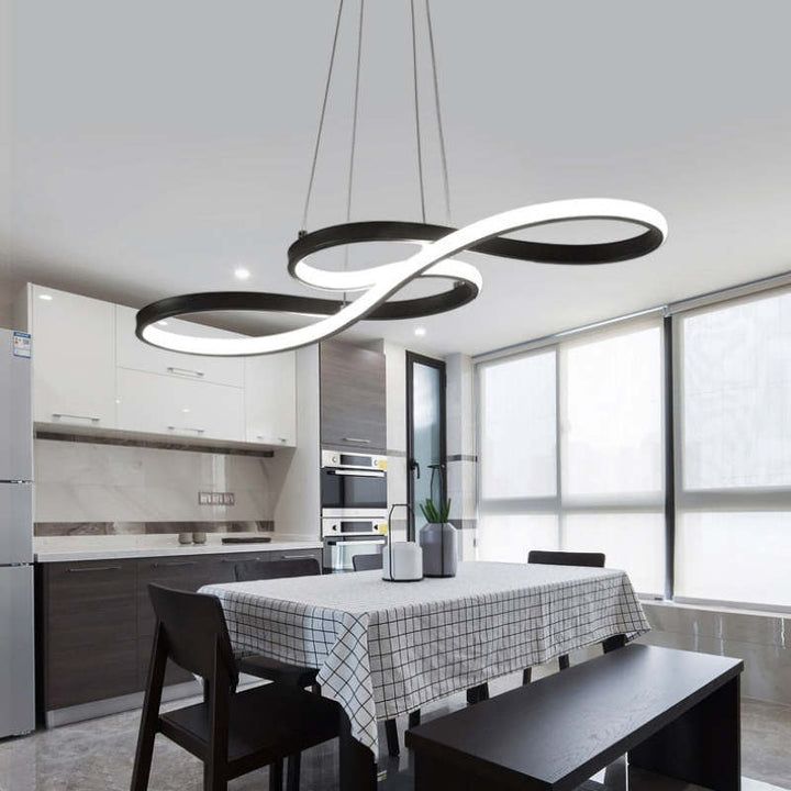 NotaLume: Lampada a sospensione LED in design di note musicali in acrilico e metallo – per soggiorno e studio