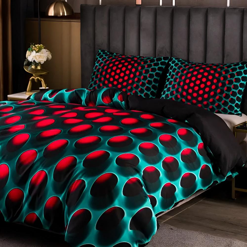 NovaTraum: Set copripiumino moderno – morbido, traspirante e decorativo con motivo cosmico per la camera da letto