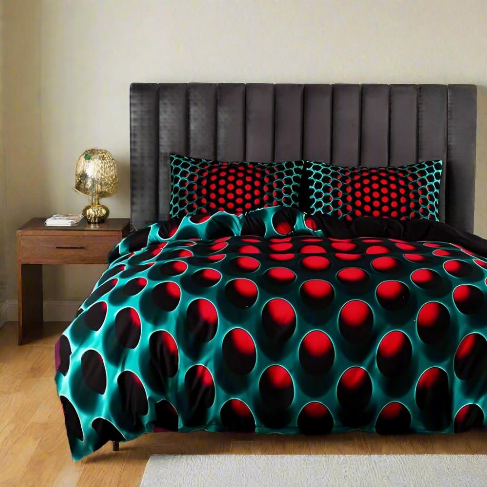 NovaTraum: Set copripiumino moderno – morbido, traspirante e decorativo con motivo cosmico per la camera da letto