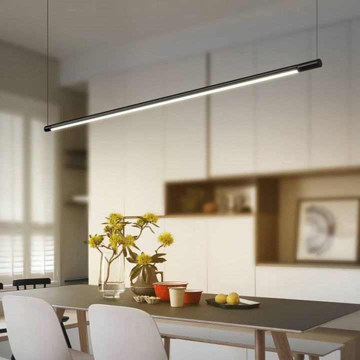 Nuvria Moderna Lampada a Sospensione LED Nera in Metallo – Per Soggiorno e Sala da Pranzo