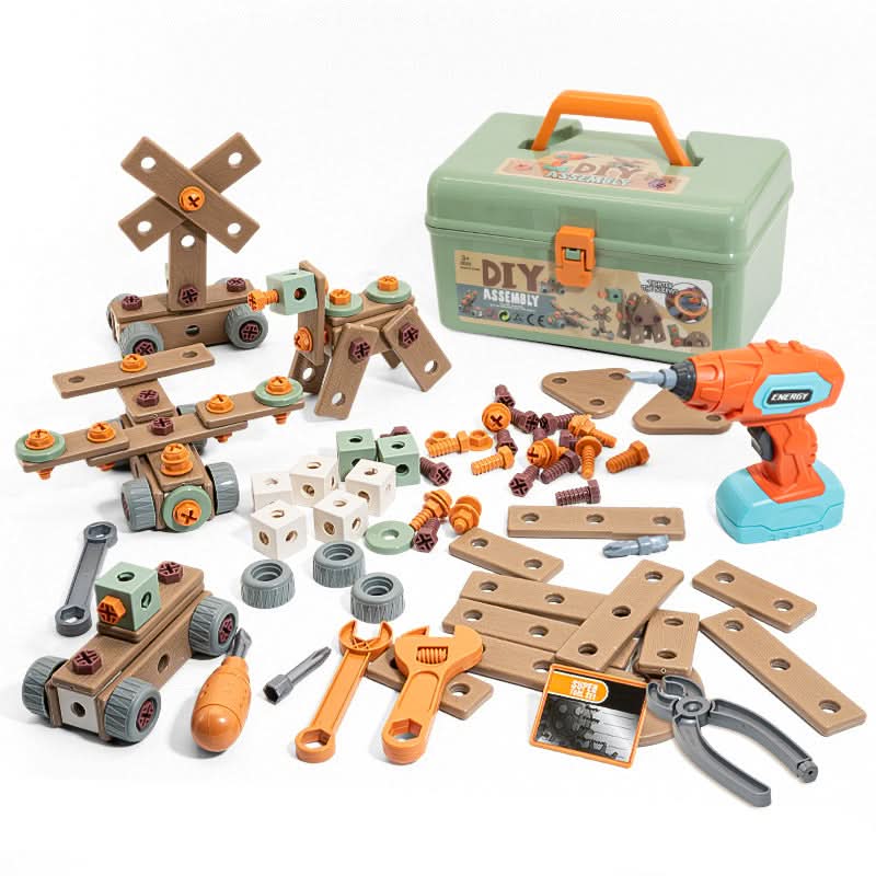 BUILDMASTER – Set di attrezzi da 100 pezzi per bambini creativi dai 3 anni in su