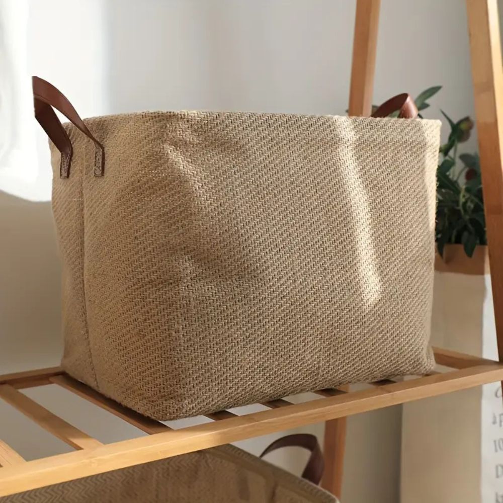 ÖkoNest: Cesto di stoccaggio in tessuto – stabile, decorativo e perfetto per mensole e spazi piccoli