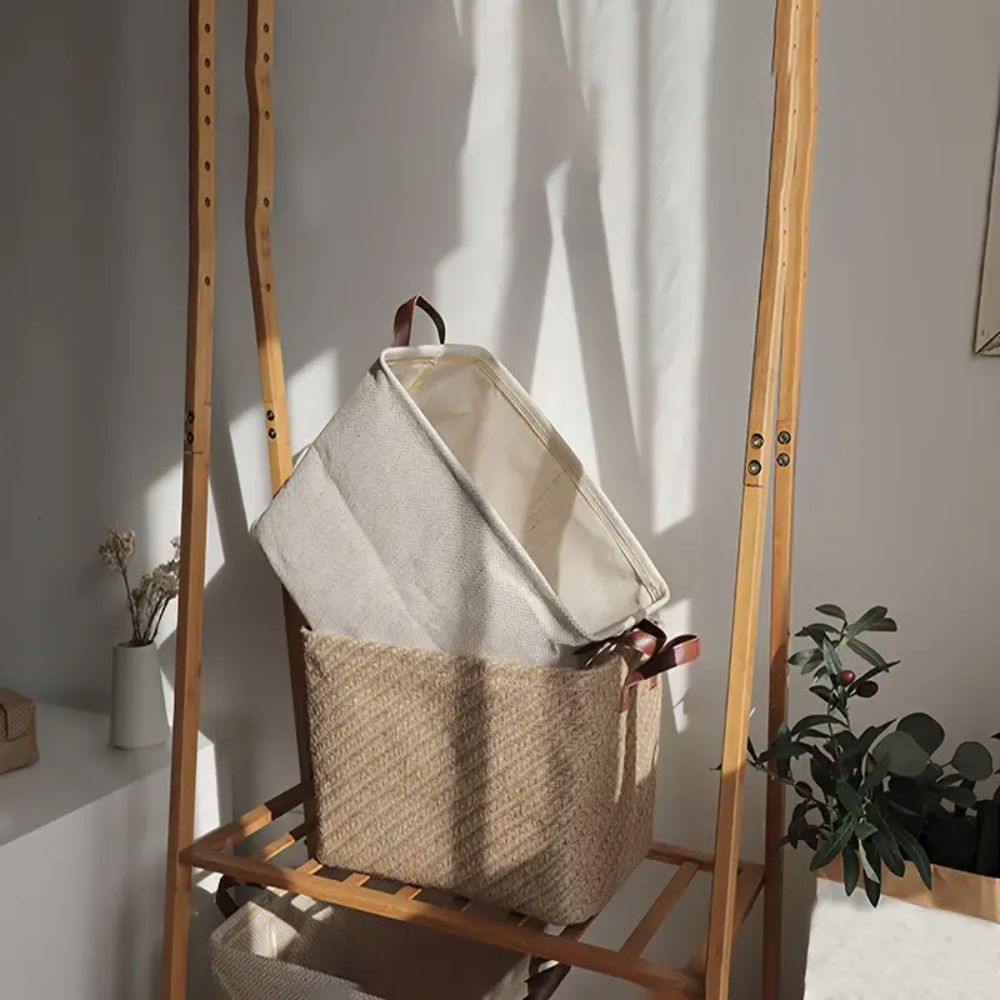 ÖkoNest: Cesto di stoccaggio in tessuto – stabile, decorativo e perfetto per mensole e spazi piccoli