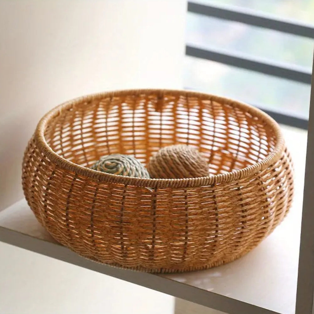 ÖkoStil: cesto rotondo in rattan – robusto, elegante e versatile per scorte e accessori